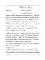 Đề kiểm tra HK 2 Hóa học 10 - Đề 3