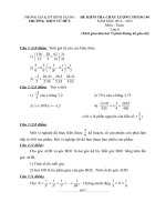 ĐỀ KIỂM TRA CHẤT LƯỢNG  toán 6