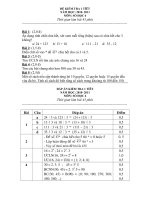 Đề kiểm tra 1 tiết môn toán Số học lớp 6 số 14