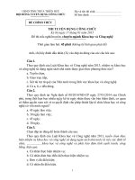 Thi tuyển công chức chuyên ngành Khoa học công nghệ - Thừa Thiên Huế 2015 (có đáp án chi tiết )