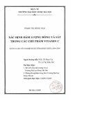 Xác định hàm lượng đồng và sắt trong các chế phẩm vitamin c