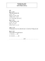 Đề kiểm tra 1 tiết môn toán Số học lớp 6 số 5