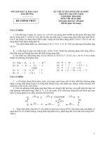 Đề tuyển sinh lớp 10 chuyên Hóa năm 2014 trường THPT Chuyên Nguyễn Trãi, Hải Dương