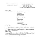 đề kiểm tra tháng 3  ngữ văn 6