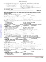 thi thử đh môn anh văn, đề tham khảo 15