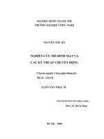 mô hình mặt các kỹ thuật chuyển động phẳng
