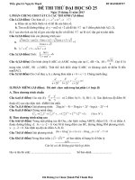 Đề thi thử đại học môn Toán có lời giải chi tiết số 25