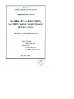 Nghiên cứu và phát triển sản phẩm xông có nguồn gốc từ thảo dược