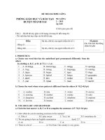 đề thi hsg tiếng anh 6,đề số 15