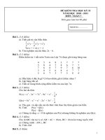 Đề kiểm tra học kì 2 môn Toán lớp 7 số 6