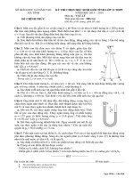 Hà Tỉnh, Đề thi HSG tỉnh, Vật lý 12
