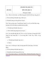 Đề kiểm tra HK 2 Hóa học 10 - Đề 2