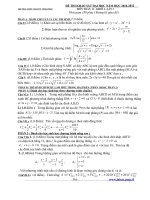 Đề thi thử Đại học môn Toán kèm hướng dẫn giải số 11