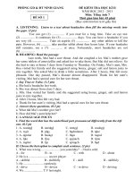 Đề tiếng anh 7 - sưu tầm đề kiểm tra, thi học sinh giỏi tham khảo bồi dưỡng (114)