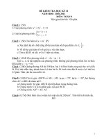 Đề kiểm tra Học kì 2 môn Toán lớp 9 số 11