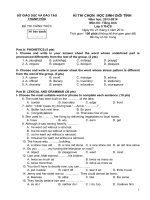 ĐỀ thi học sinh giỏi chính thức năm 2014 môn Anh đề (2)