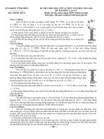 Đề thi học sinh giỏi vật lý lớp 12 chọn lọc số 39