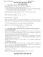 Đề luyện thi đại học môn Toán sô 124