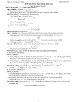 Đề thi thử đại học môn Toán có lời giải chi tiết số 105