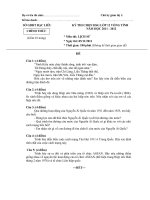 Đề thi học sinh giỏi lớp 12 cấp tỉnh môn Lịch sử