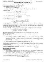 Đề thi thử đại học môn Toán có lời giải chi tiết số 12