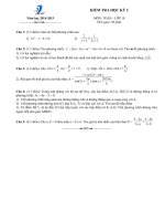 Đề thi học kì II môn toán lớp 10 hay năm học 2014 - 2015(có đáp án)