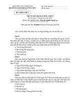 Thi tuyển công chức chuyên ngành Ngoại vụ - Thừa Thiên Huế 2015 (có đáp án chi tiết )