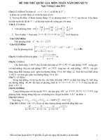 Đề thi thử THPT Quốc gia môn Toán số 73