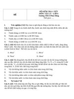 Đề kiểm tra 1 tiết lớp 6 môn Vật lý kỳ 1 trường THCS Phúc Đồng năm 2014 - 2015