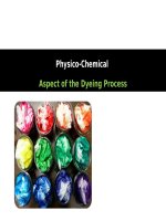Physico chemical aspects of the dyeing process