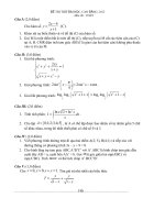 Đề thi thử đại học môn Toán có đáp án số 15