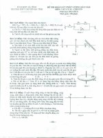 ĐỀ THI KHẢO SÁT MÔN VẬT LÝ 10 ĐẦU NĂM 2012