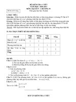 Đề kiểm tra 1 tiết môn Đại số lớp 9 số 23