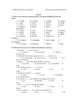 ĐỀ THI CHỌN HỌC SINH GIỎI LỚP 8 MÔN ANHi