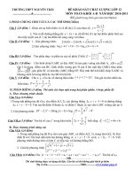 Đề thi thử Đại học môn Toán kèm hướng dẫn giải số 14