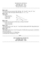 Đề kiểm tra 1 tiết môn Hình học lớp 7 số 9