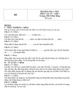 Đề kiểm tra 1 tiết lớp 7 môn Vật lý đề số 2 lớp 7 trường THCS Phúc Đồng