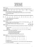 Đề kiểm tra 1 tiết môn Đại số lớp 7 số 14