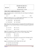 Đề kiểm tra HK 1 Hóa học 10 - Đề 19