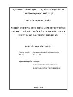 Nghiên cứu ứng dụng phần mềm Duflow đánh giá hiệu quả tiêu nước của trạm bơm Cấn Hạ, huyện Quốc Oai, thành phố Hà Nội