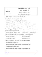 Đề kiểm tra HK 1 Hóa học 10 - Đề 10