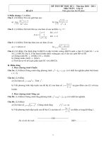 đề kiểm tra toán lớp 11 học kì 2 đề số 9