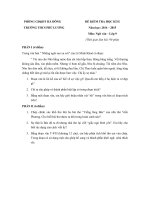 Đề kiểm tra cuối học kì 2 môn Ngữ văn lớp 9 năm 2015 trường THPT Phú Lương, Hà Nội