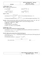 đề ôn tập toán hk2 lớp 11 đề số 20