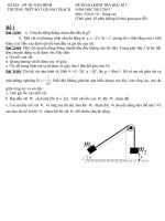 Đề Kiểm tra học kì lớp 10 NC (tự luận)