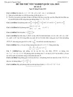 Đề thi thử THPT Quốc gia môn Toán số 45