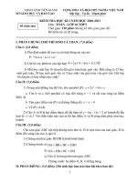 Đề kiểm tra học kì 1 Toán lớp 10 số 1