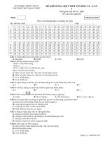 Trường THPT Phan Thiết - Bình Thuận ĐỀ - ĐÁP ÁN KIỂM TRA 1 TIẾT TIN 10 LẦN 1 - NĂM HỌC 2013-2014 MÃ ĐỀ 245