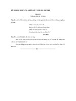 tuyển chọn học sinh giỏi văn 7, đề số 11