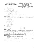 PHÒNG GD&ĐT THANH BÌNH KIỂM TRA CHẤT LƯỢNG HỌC KỲ II TOÁN 6